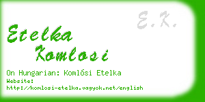 etelka komlosi business card